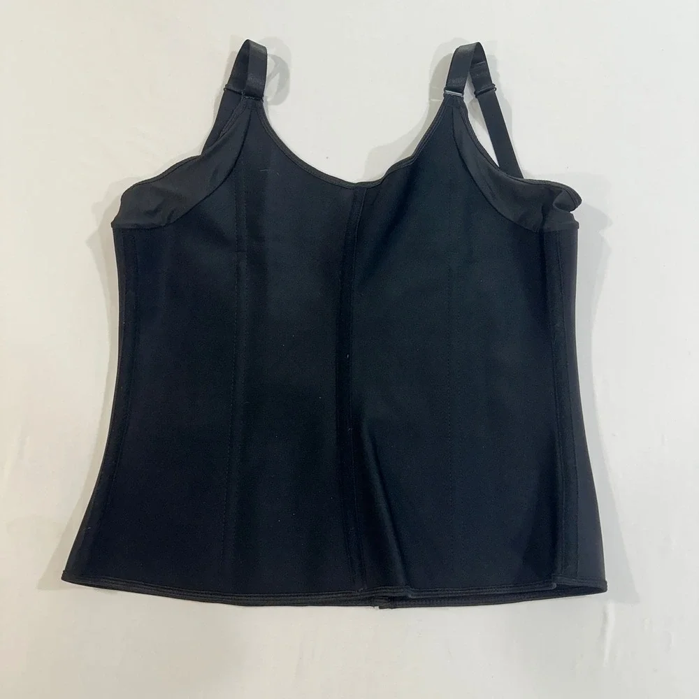 Luxx Curves Latex Waist Trainer Vest Women 3XL Black Shapewear Cincher Shaper